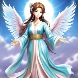 The fantasy god of communication and travel called Aeris is a swift and graceful figure