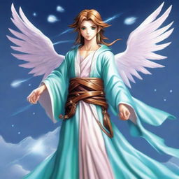 The fantasy god of communication and travel called Aeris is a swift and graceful figure