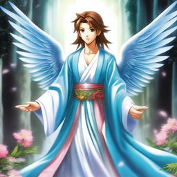 The fantasy god of communication and travel called Aeris is a swift and graceful figure