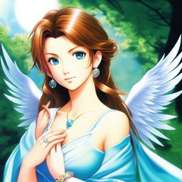 The god of communication and travel called Aeris is a swift and graceful figure, with wings that shimmer with messages from afar