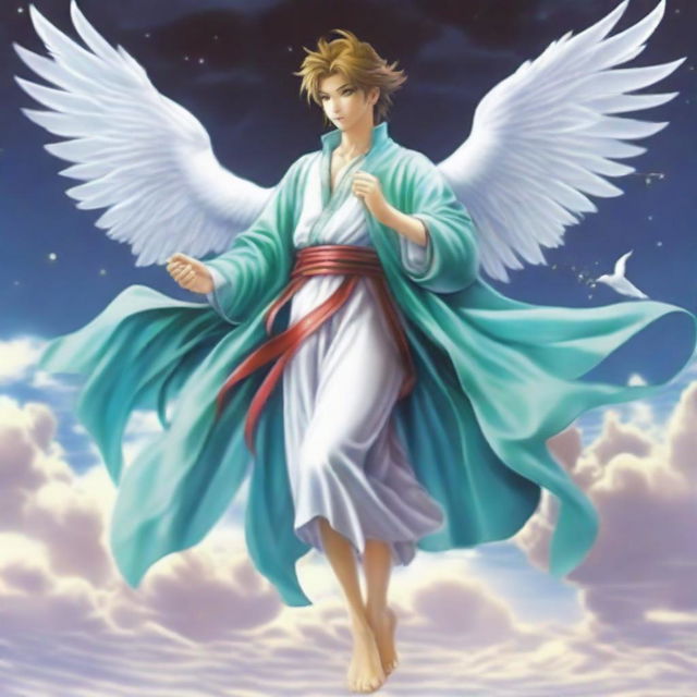 The god of communication and travel called Aeris is a swift and graceful young man