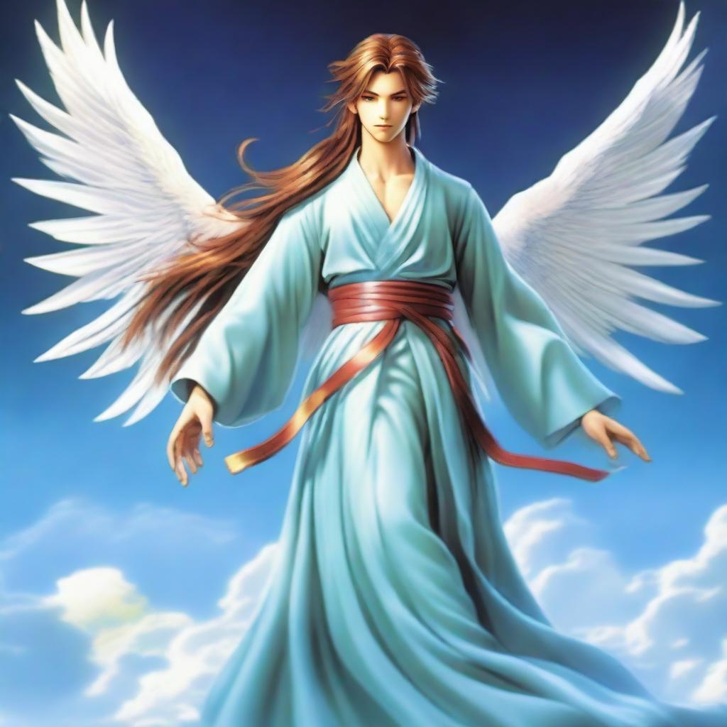 The fantasy god of communication and travel called Aeris is a swift and graceful figure, resembling a young man