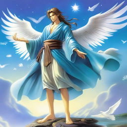 The fantasy god of communication and travel called Aeris is a swift and graceful figure, resembling a young man