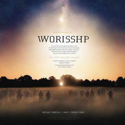 A poster for a night of worship event