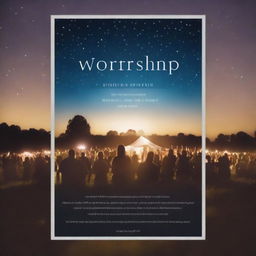 A poster for a night of worship music event