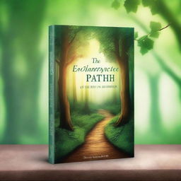 Create a book cover with an enchanting forest scene