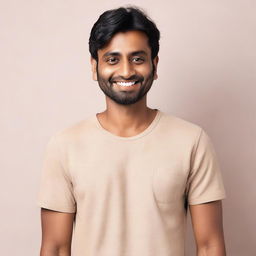 Generate an image of an Indian man who is 30 years old with a thin build