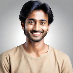 Generate an image of an Indian man who is 30 years old with a thin build