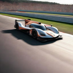 A high-resolution image of a Cupra LMP1 car racing on a professional circuit