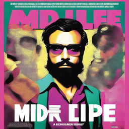 Movie poster for a thriller nightlife movie called 'MID-LIFE'