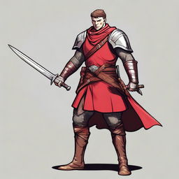 A character image for a D&D campaign featuring a Human Race Fighter class