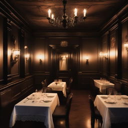 A spooky yet stylish restaurant set in a haunted mansion