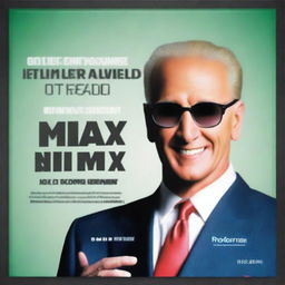 Create a movie poster titled 'ProforMAX introduces Mini-Max' featuring the environment of Max Headroom