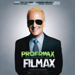 Create a movie poster titled 'ProforMAX introduces Mini-Max' featuring the environment of Max Headroom