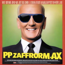 Create a movie poster titled 'ProforMAX introduces Mini-Max' featuring the environment of Max Headroom