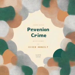 A detailed cover design for a law book titled 'Prevention of Organized Crime Based on Environmental Patterns'