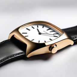 A detailed image of a modern square watch with a sleek design