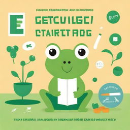 Create a book cover for a book titled 'Eat That Frog' with the subtitle '21 ways to do all work without losing interest'