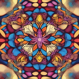 Create intricate and colorful mandala designs with symmetrical patterns and vibrant hues