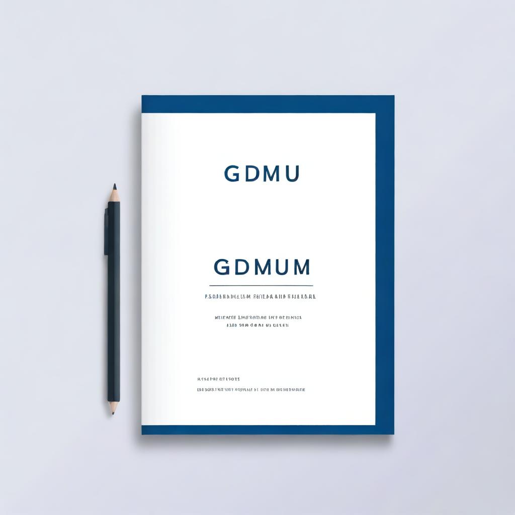 A minimal and professional cover for a study guide with dark blue borders