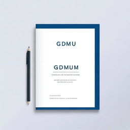 A minimal and professional cover for a study guide with dark blue borders