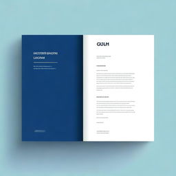 A minimal and professional cover for a study guide with dark blue borders