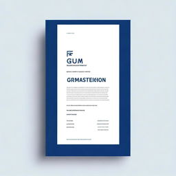 A minimal and professional cover for a study guide with dark blue borders