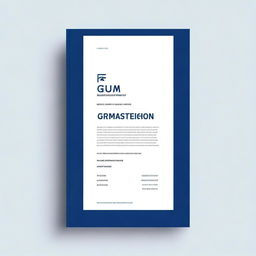 A minimal and professional cover for a study guide with dark blue borders