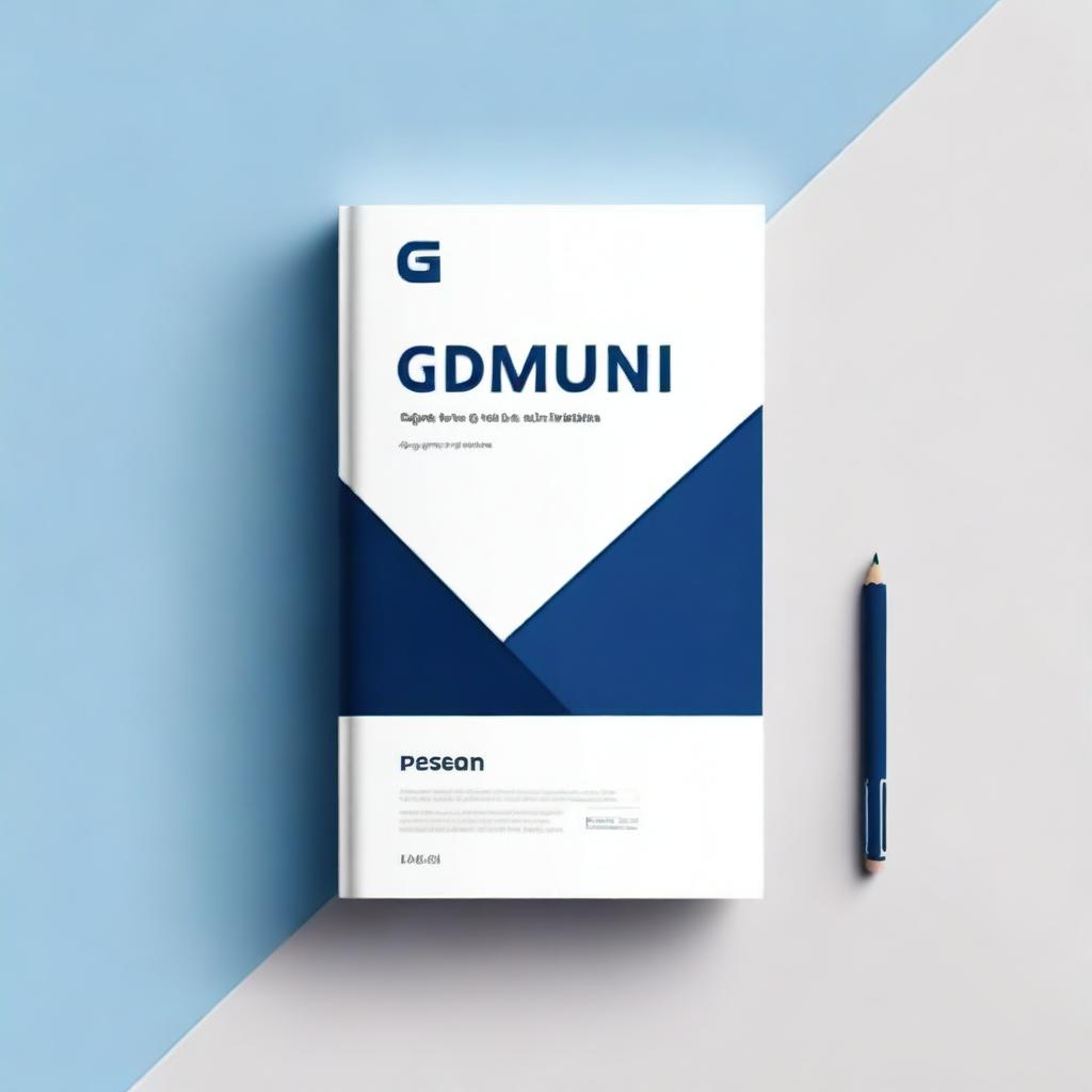 A minimal and professional cover for a study guide with dark blue borders