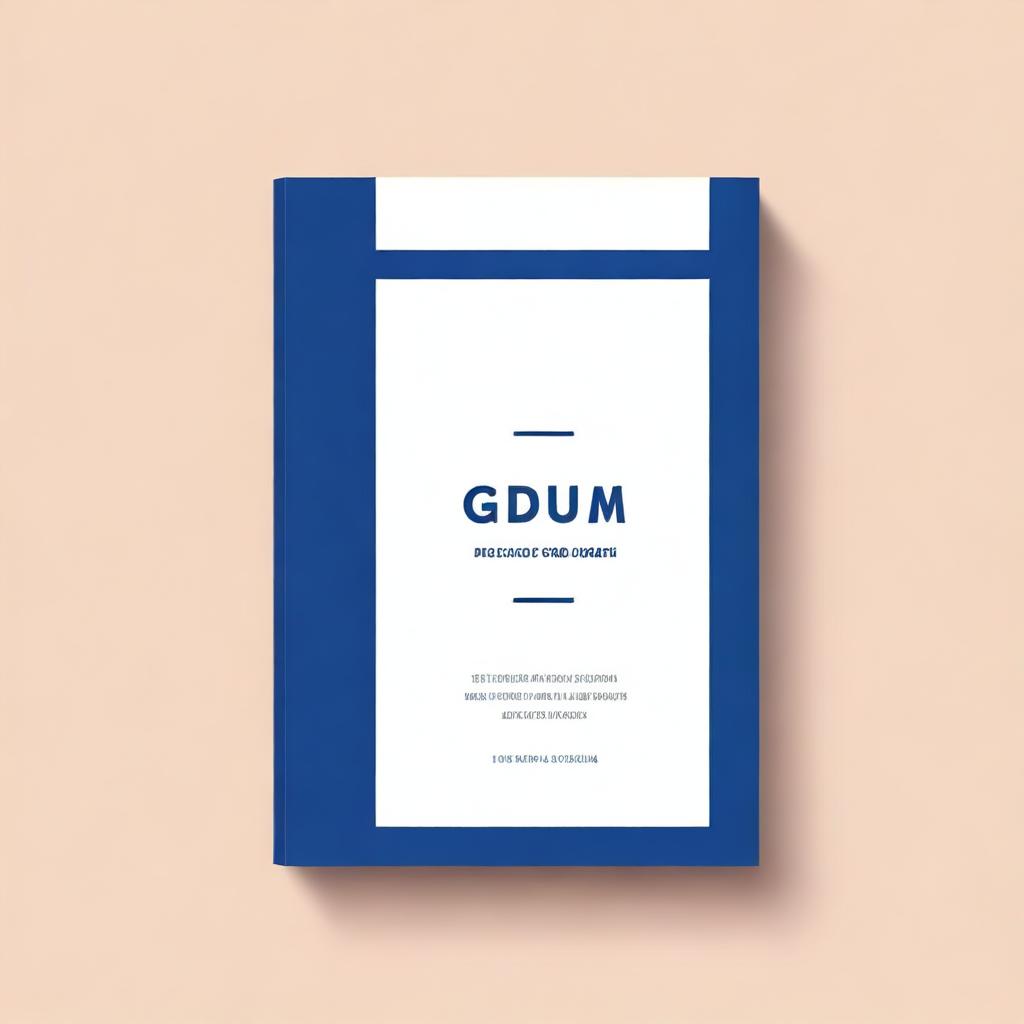 A minimal and professional cover for a study guide with dark blue borders