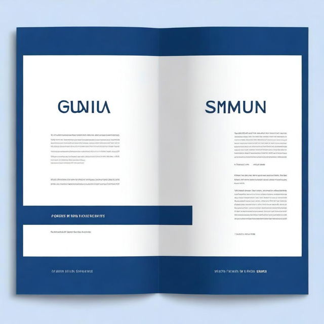 A minimal and professional cover for a study guide with dark blue borders