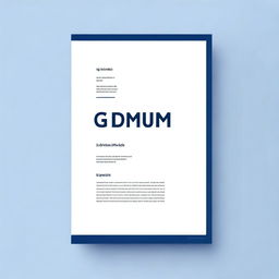 A minimal and professional cover for a study guide with dark blue borders