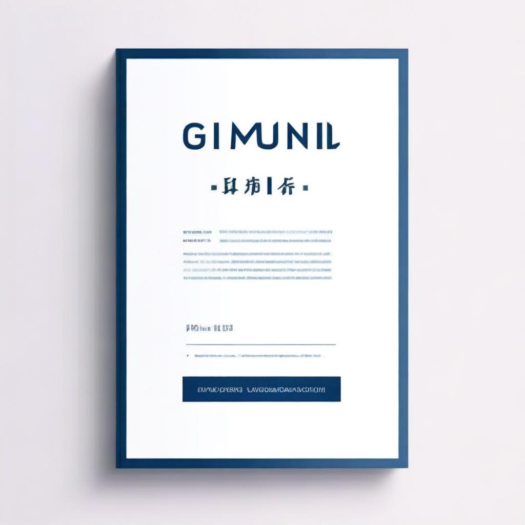 A minimal and professional cover for a study guide with dark blue borders