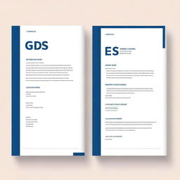 A minimal and professional cover for a study guide with dark blue borders