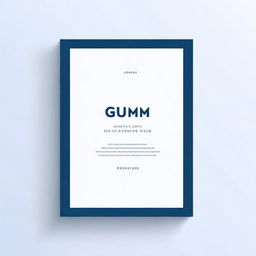 A minimal and professional cover for a study guide with dark blue borders