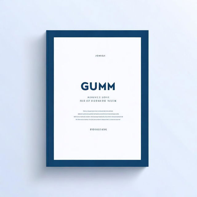 A minimal and professional cover for a study guide with dark blue borders