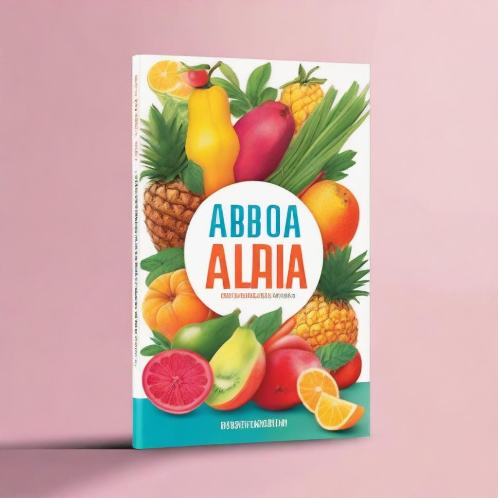 Create a vibrant and engaging book cover for a title called 'Abasteça sua vida: 10 passos para ser mais saudável'