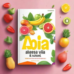 Create a vibrant and engaging book cover for a title called 'Abasteça sua vida: 10 passos para ser mais saudável'