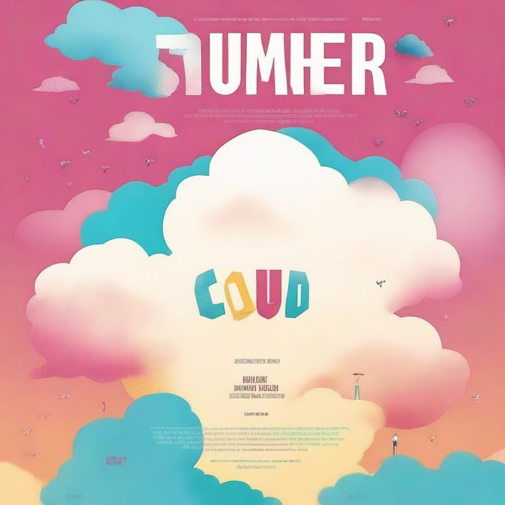 Create a vibrant and captivating poster for a short film titled 'A Summer Cloud'