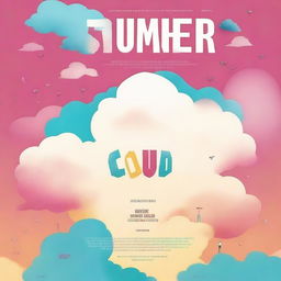 Create a vibrant and captivating poster for a short film titled 'A Summer Cloud'