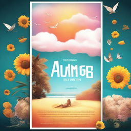 Create a vibrant and captivating poster for a short film titled 'A Summer Cloud'