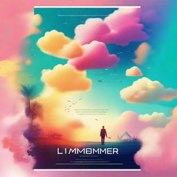 Create a vibrant and captivating poster for a short film titled 'A Summer Cloud'