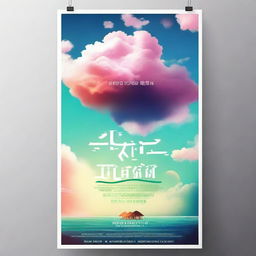 Create a vibrant and captivating poster for a drama short film titled 'A Summer Cloud'