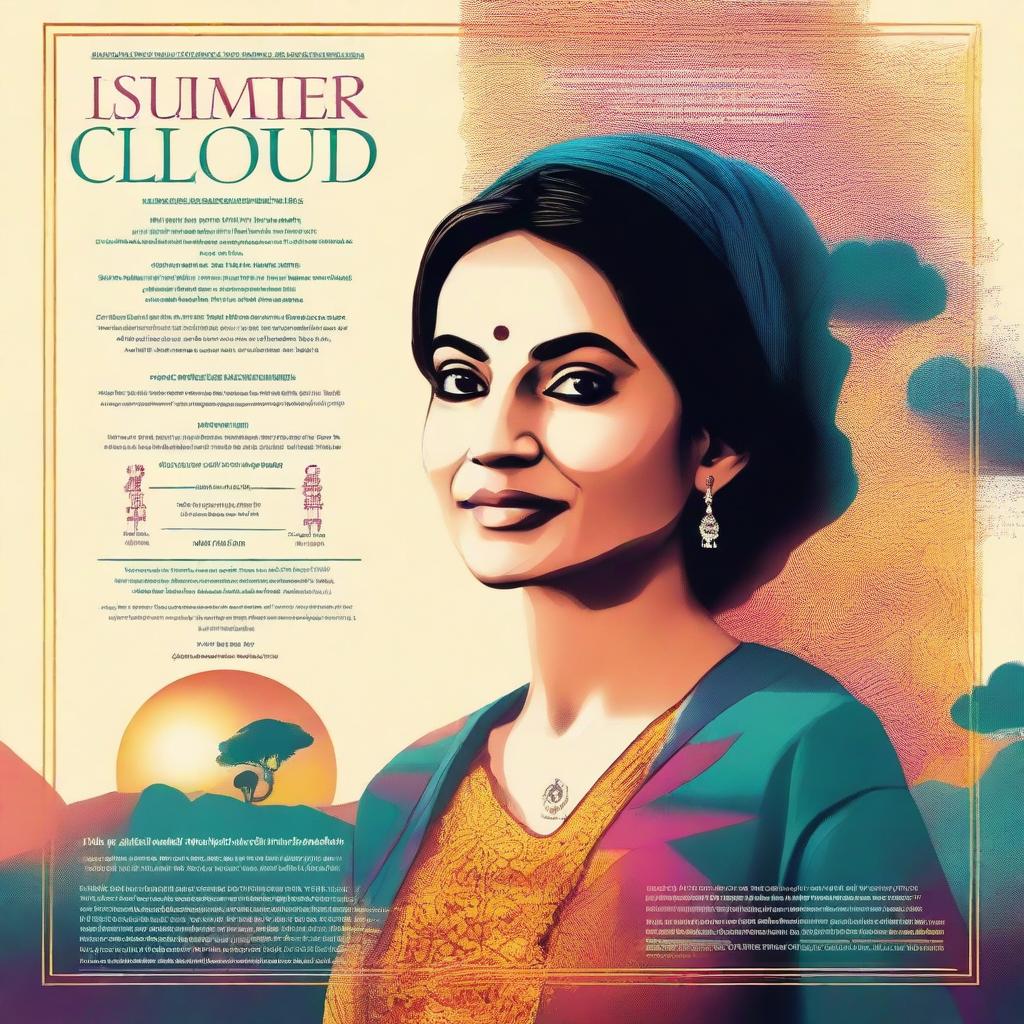 Create a vibrant and captivating poster for a drama short film titled 'A Summer Cloud'