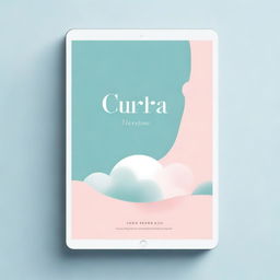 Create an ebook cover featuring an iPad as a central element