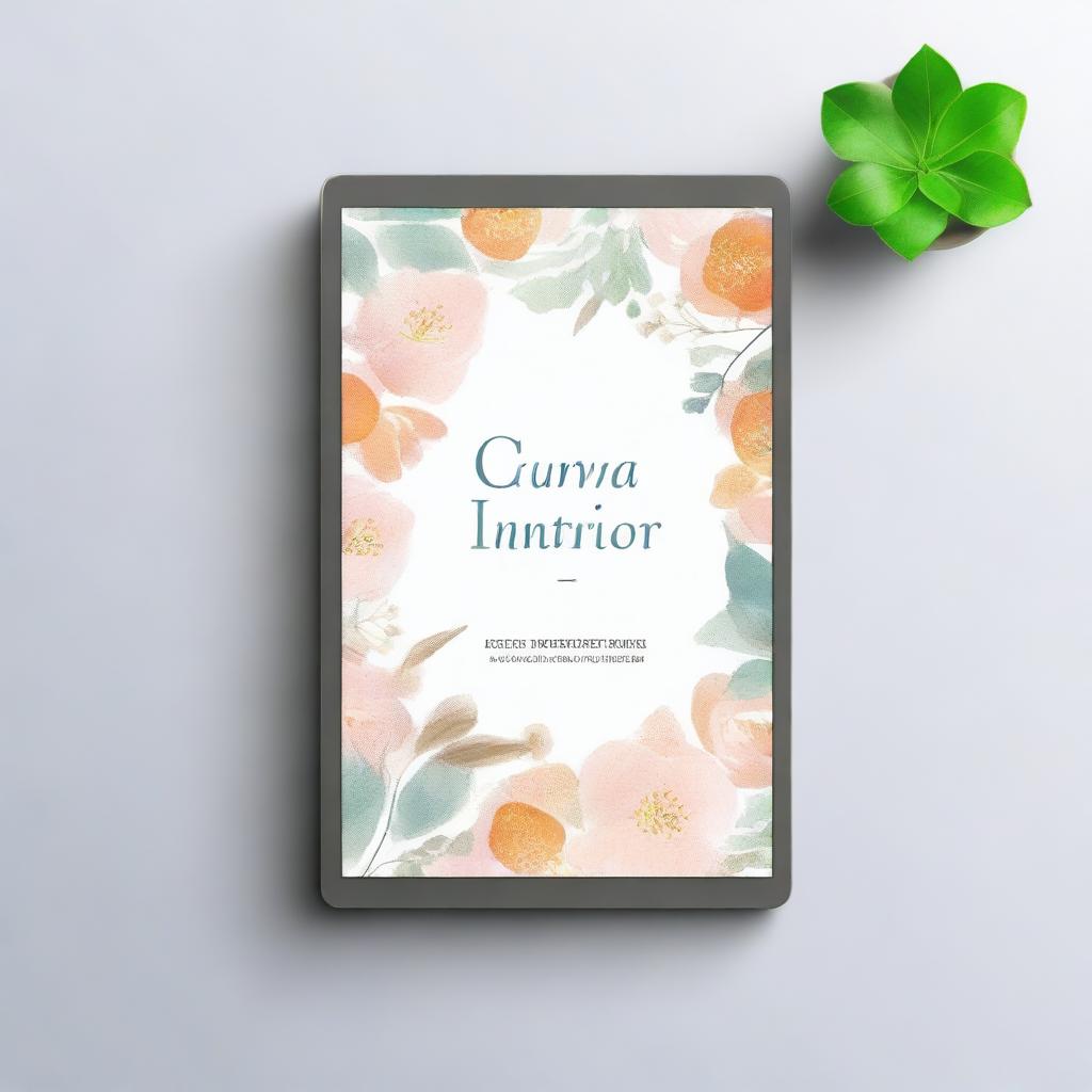 Create an ebook cover featuring an iPad as a central element