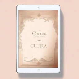 Create an ebook cover featuring an iPad as a central element