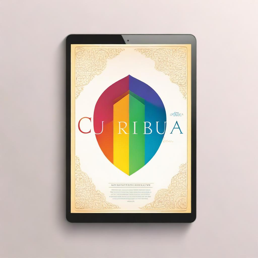 Create an ebook cover featuring an iPad as a central element