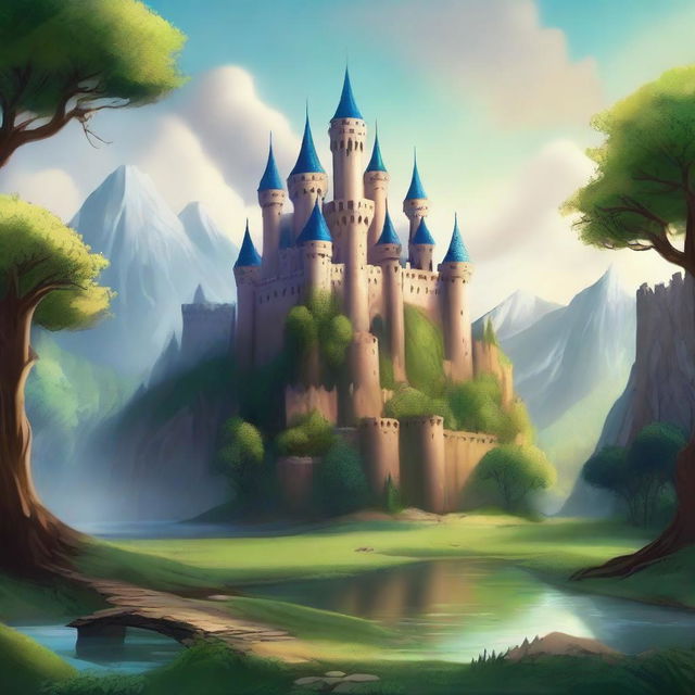 A fantasy landscape featuring a majestic alliance of kingdoms, with shimmering castles, lush forests, and mystical creatures