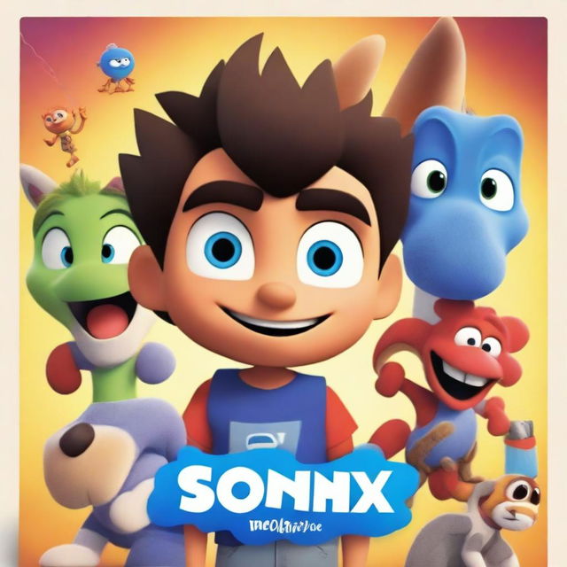 A movie poster for a film titled 'Sonix: Way to Freedom' featuring a young boy who lives in Mexico and uses Discord